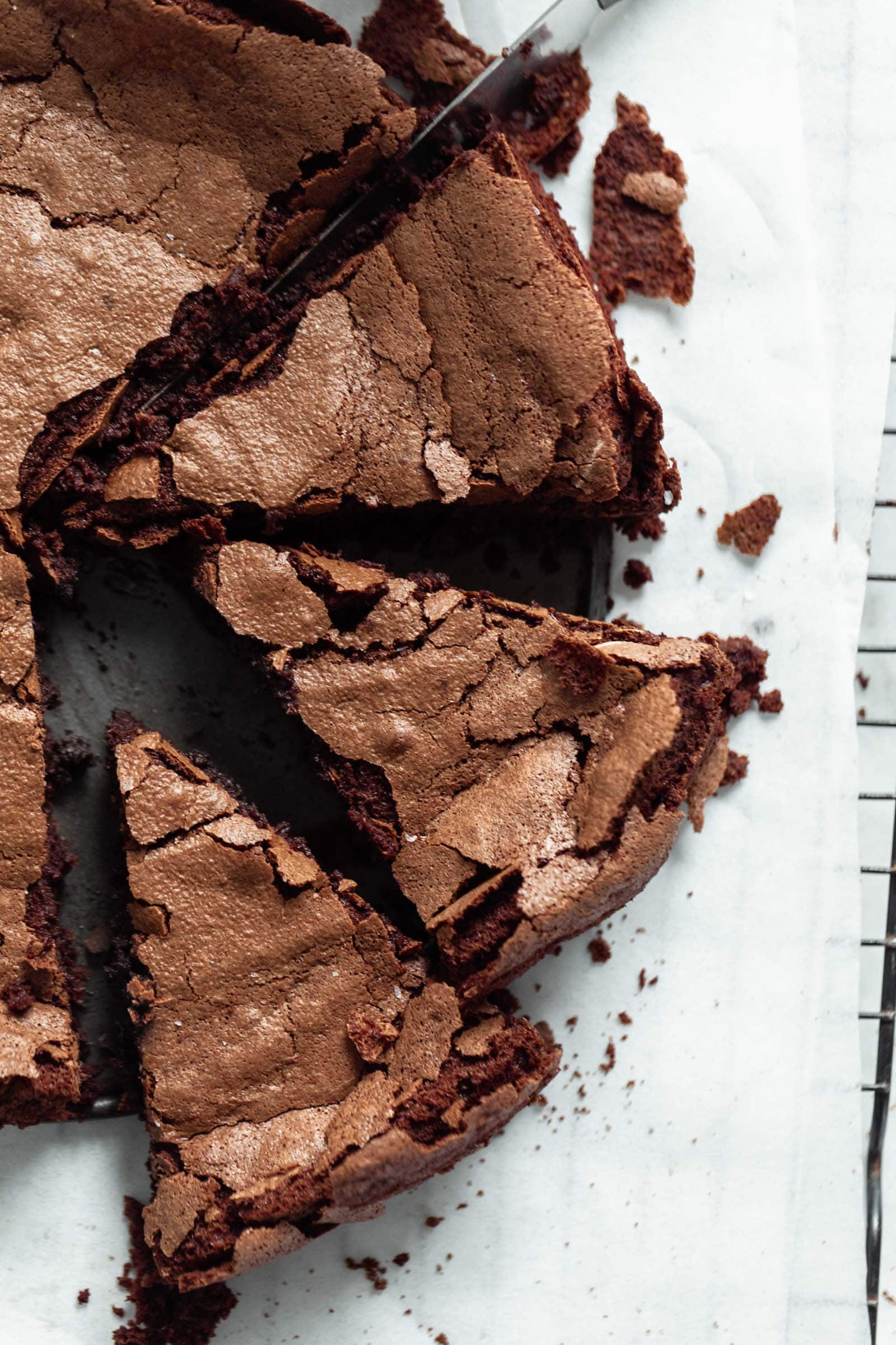 fallen chocolate cake