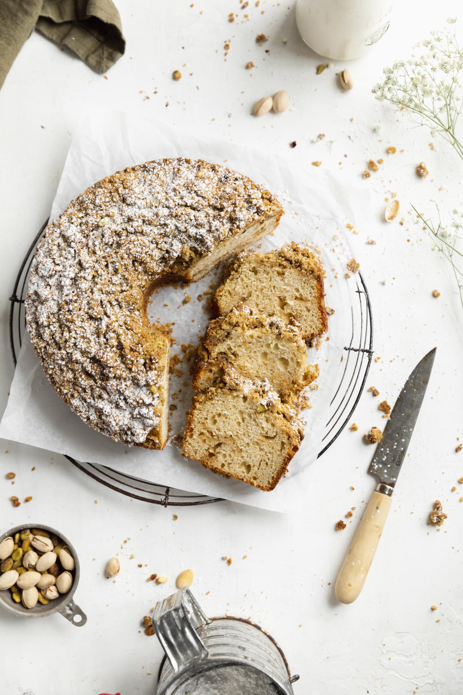 cardamom pistachio coffee cake