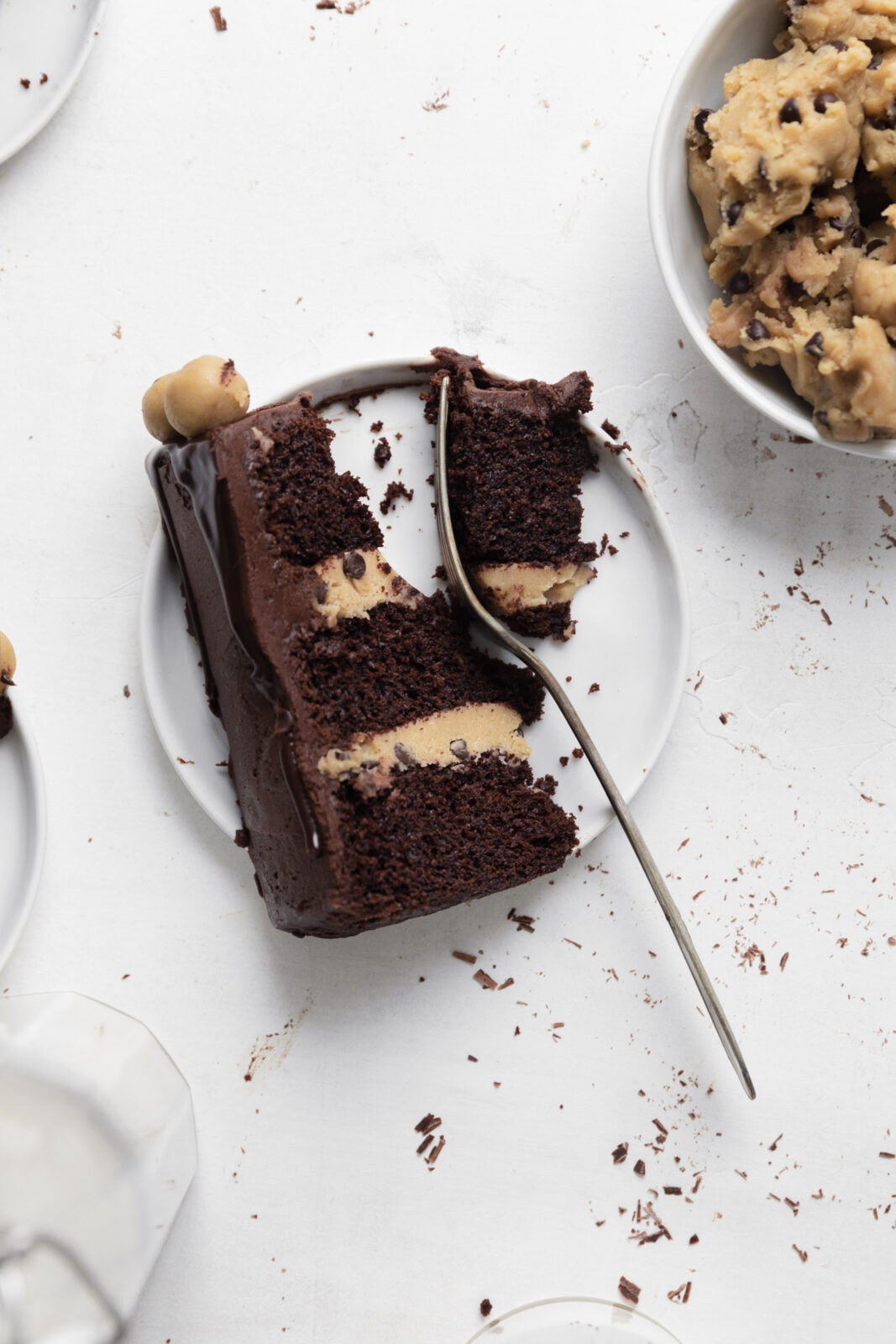 chocolate brownie cookie dough cake