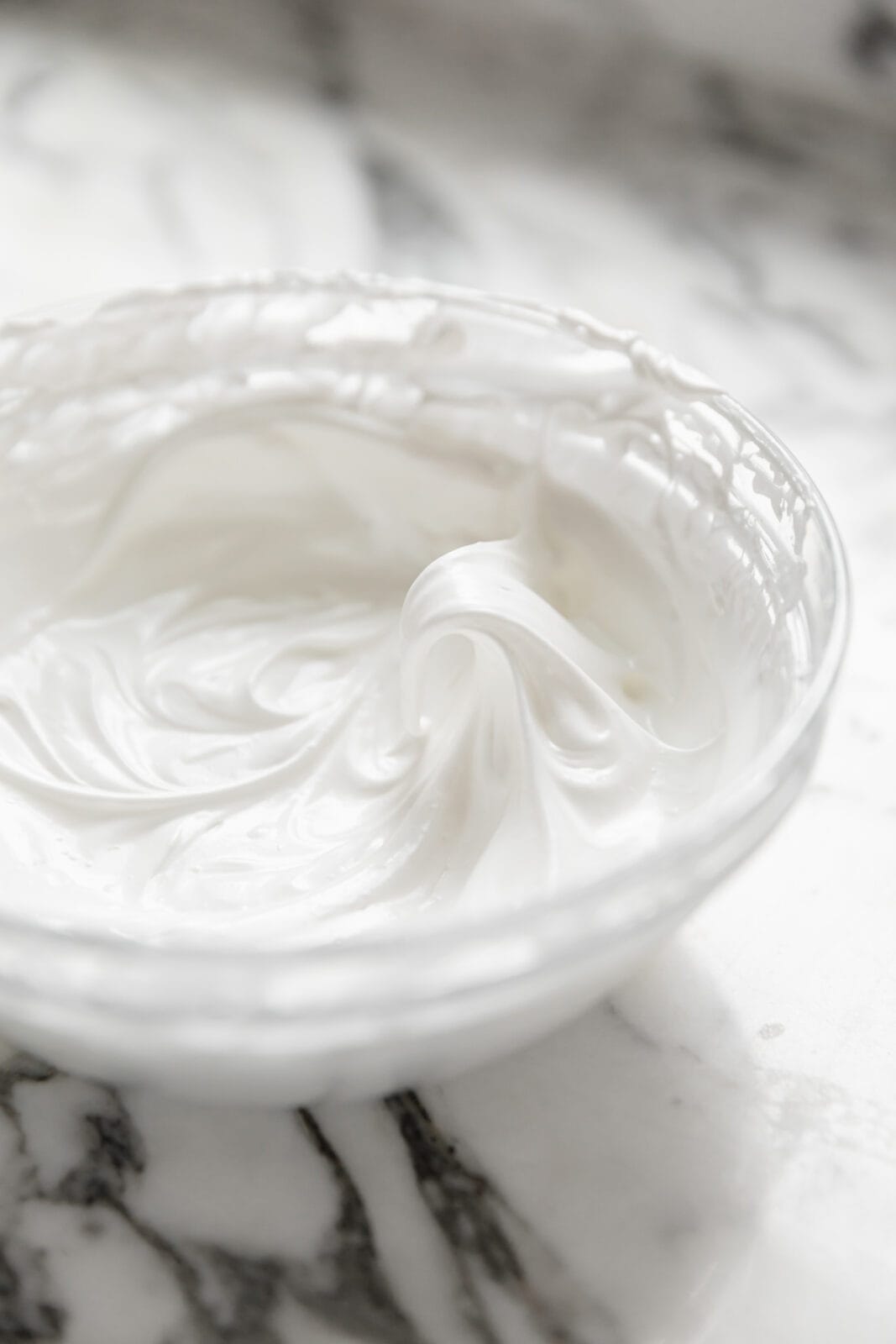 egg whites with stiff peaks