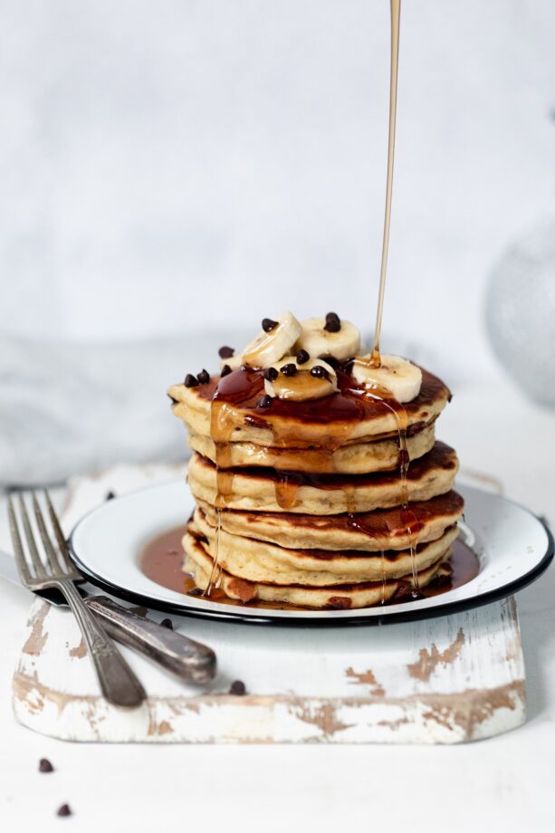 stack of banana pancakes