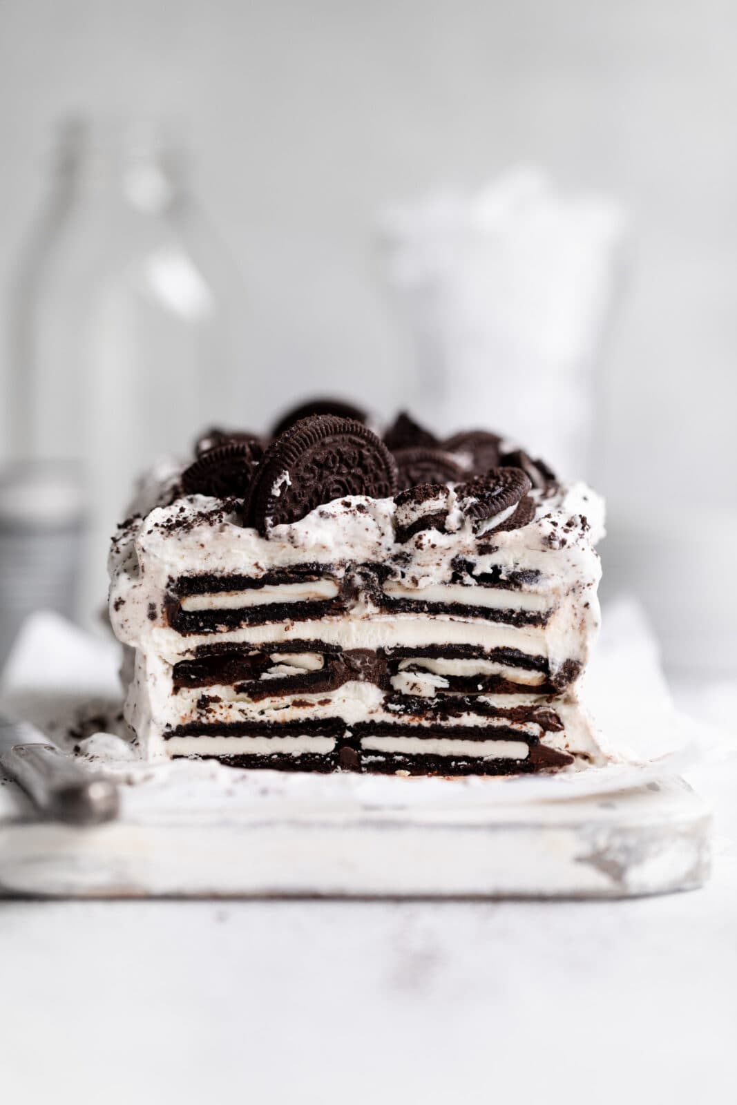 mocha cookies and cream icebox cake