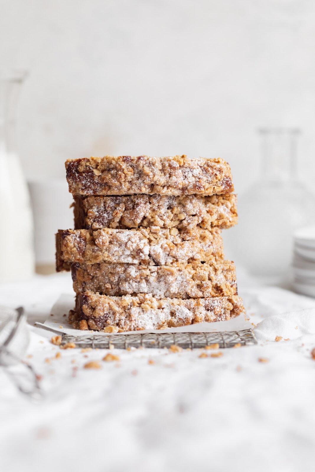 chai banana bread stack