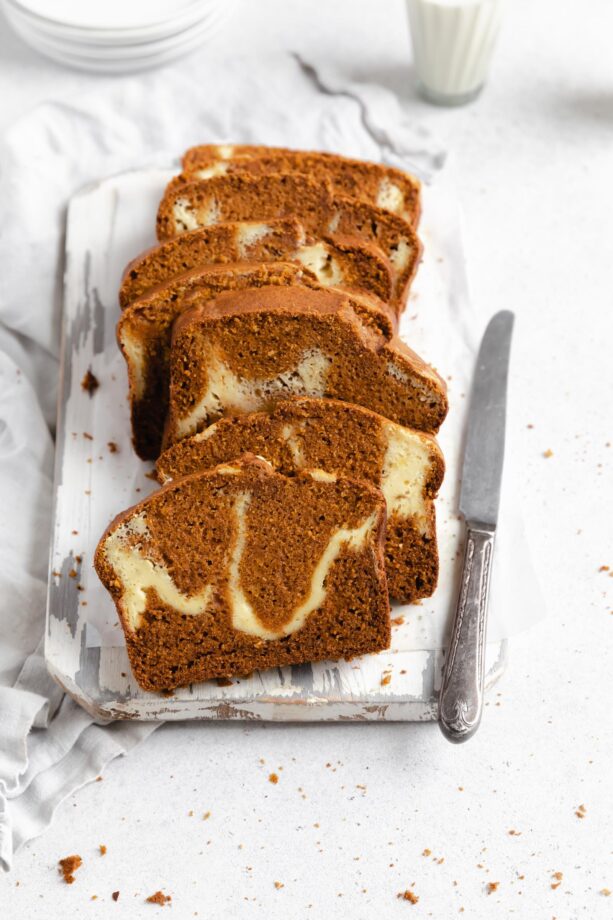 cream cheese swirl pumpkin bread