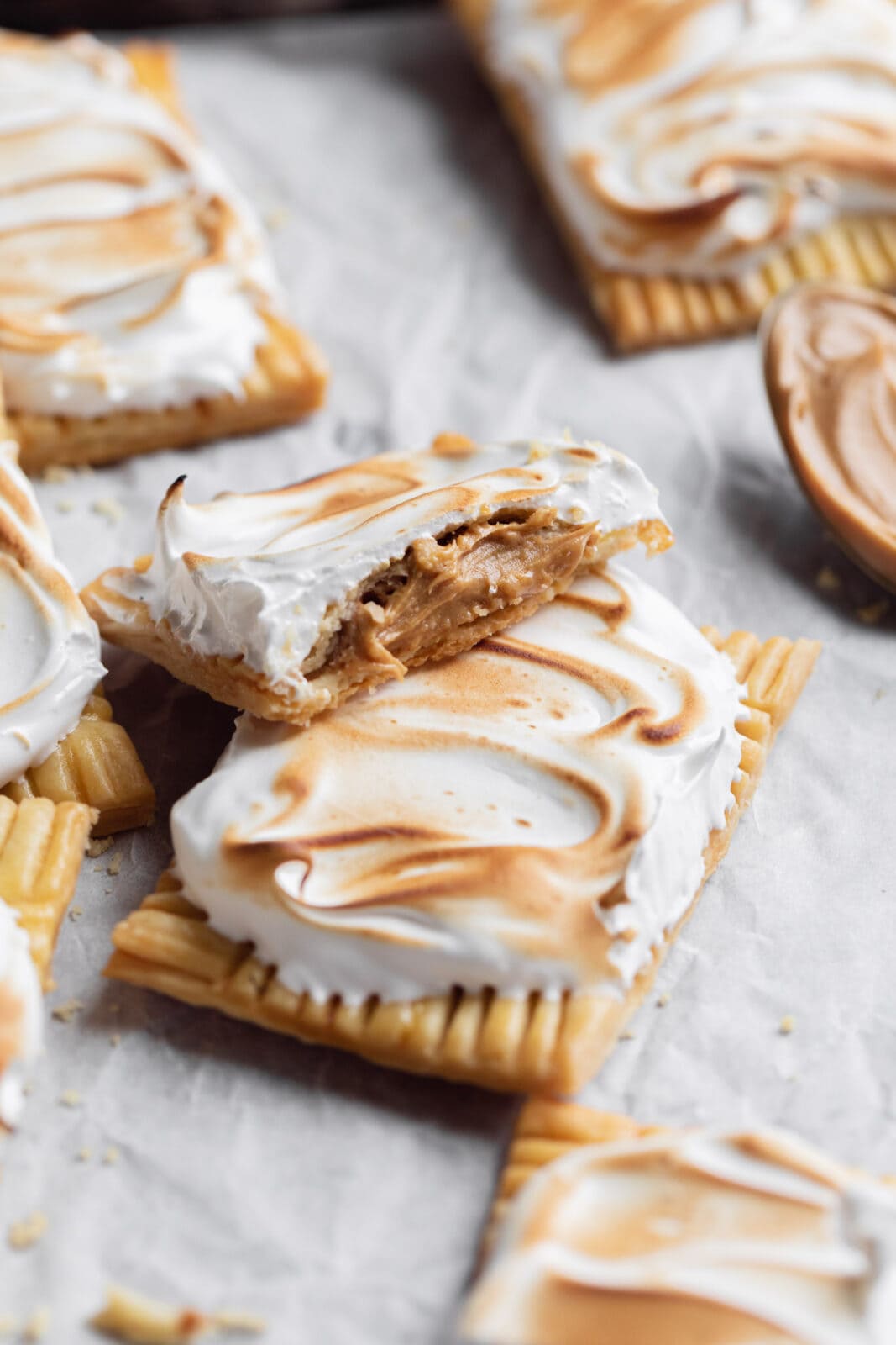 pb and fluff pop tart cut in half