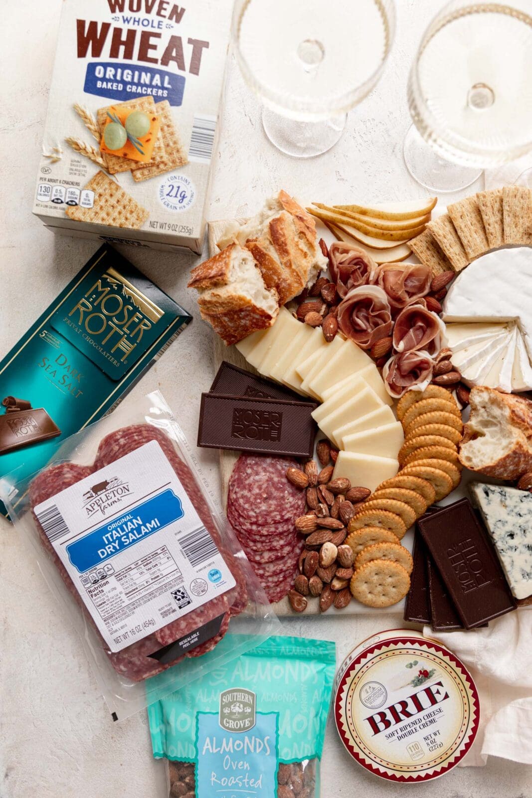ingredients for the perfect holiday cheeseboard