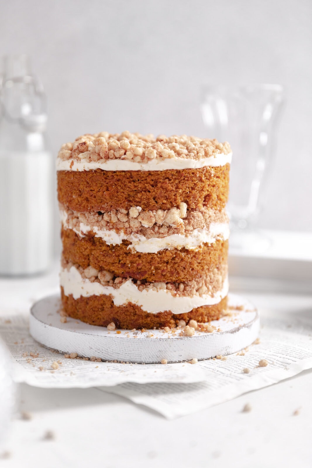 pumpkin streusel cake milk bar style