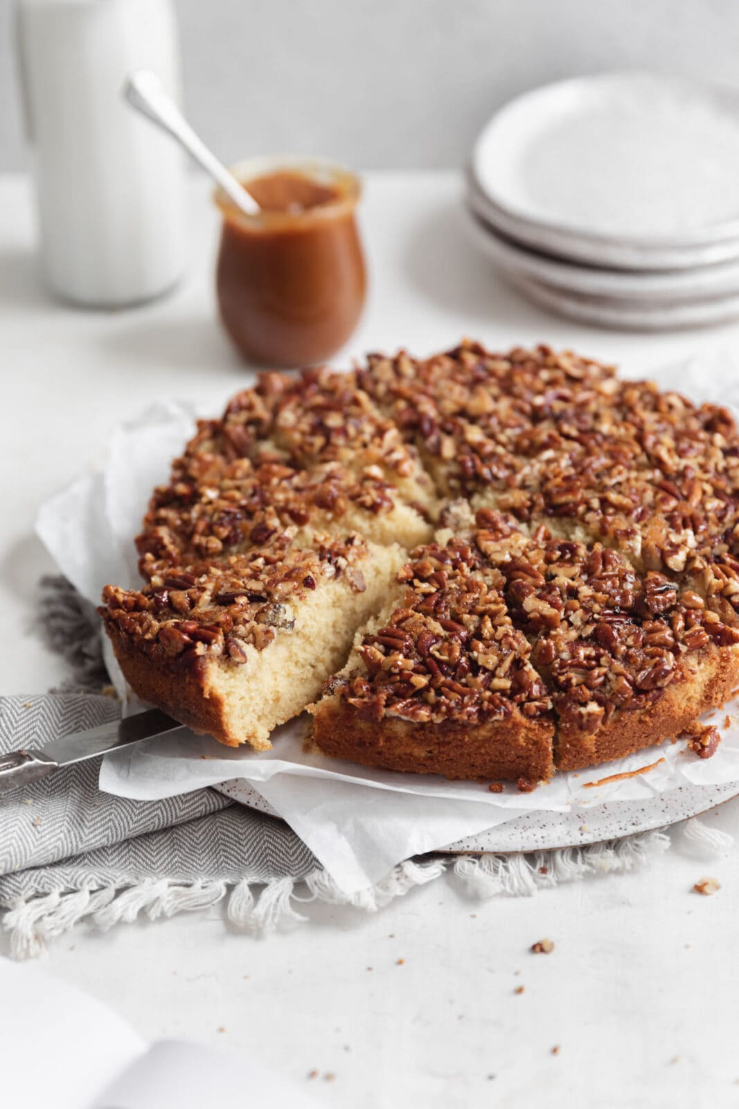 caramel pecan upside down cake