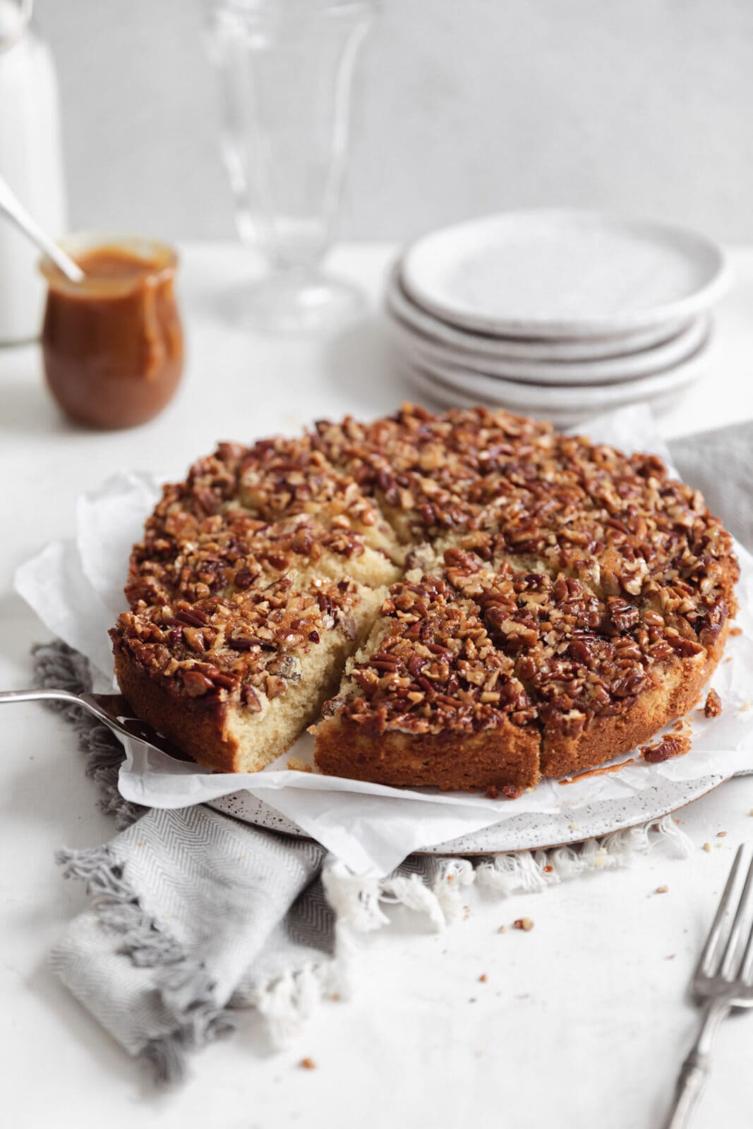 caramel pecan upside down cake