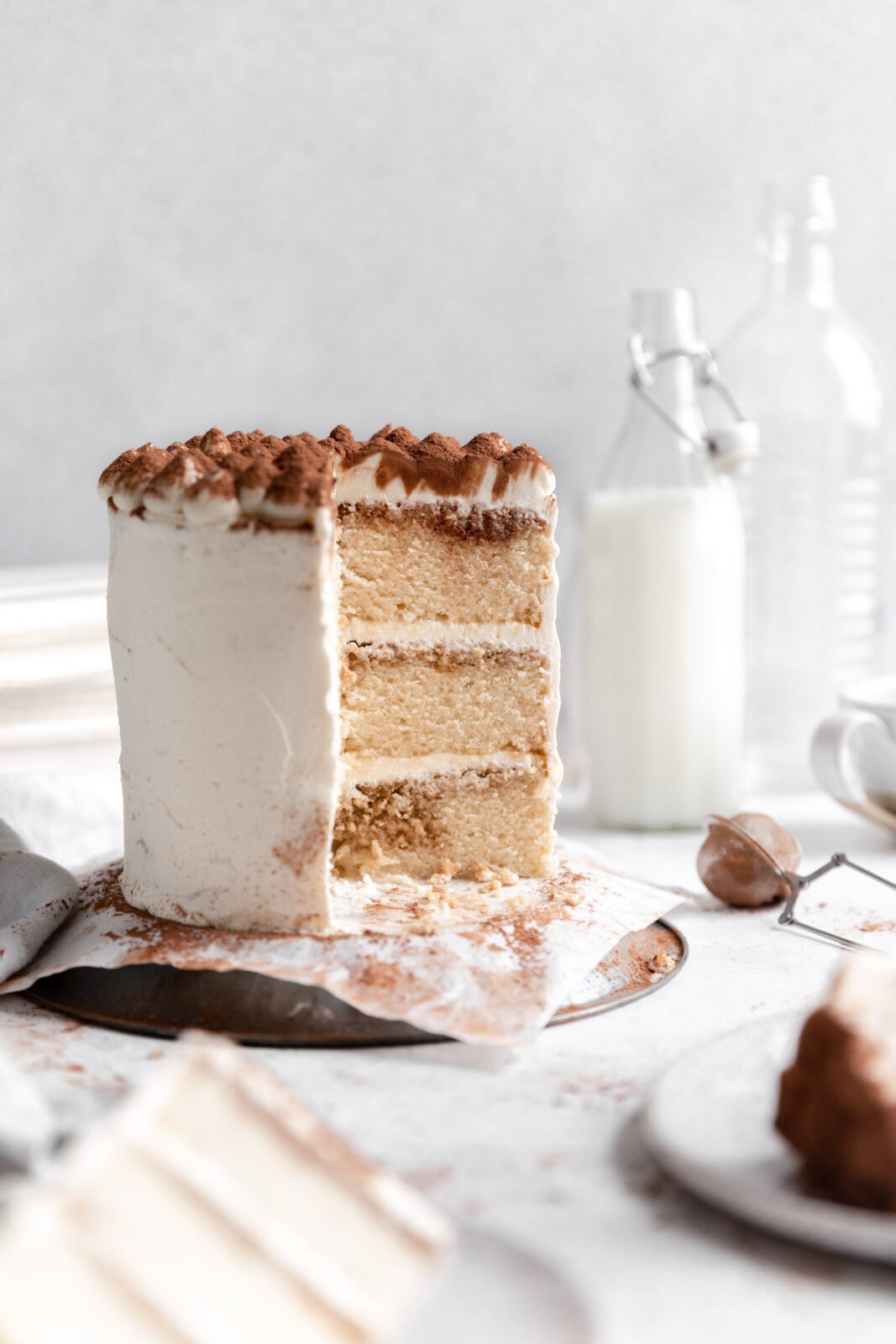 tiramisu cake with coffee and mascarpone