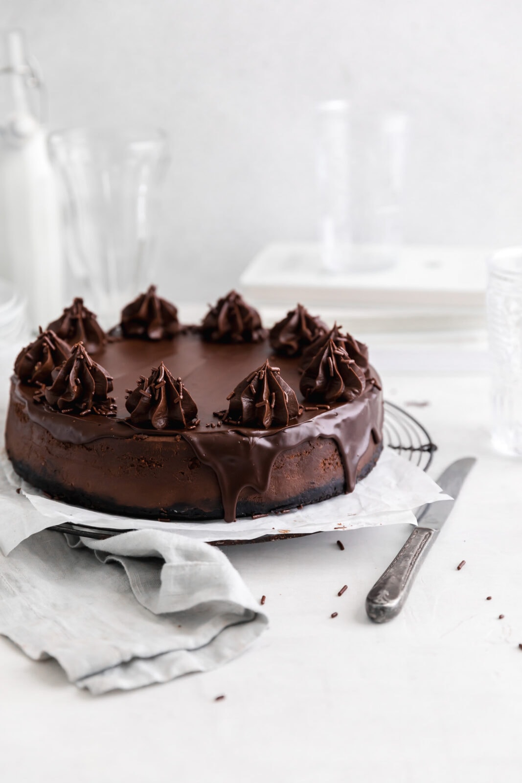 triple chocolate cheesecake