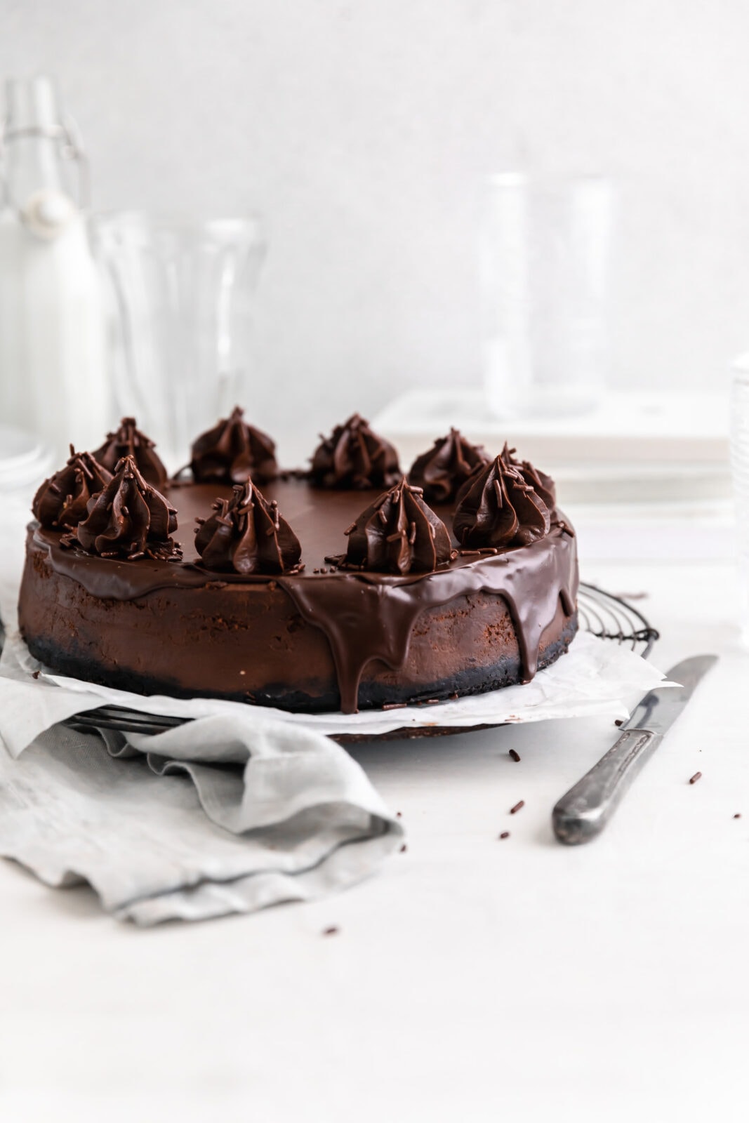 triple chocolate cheesecake