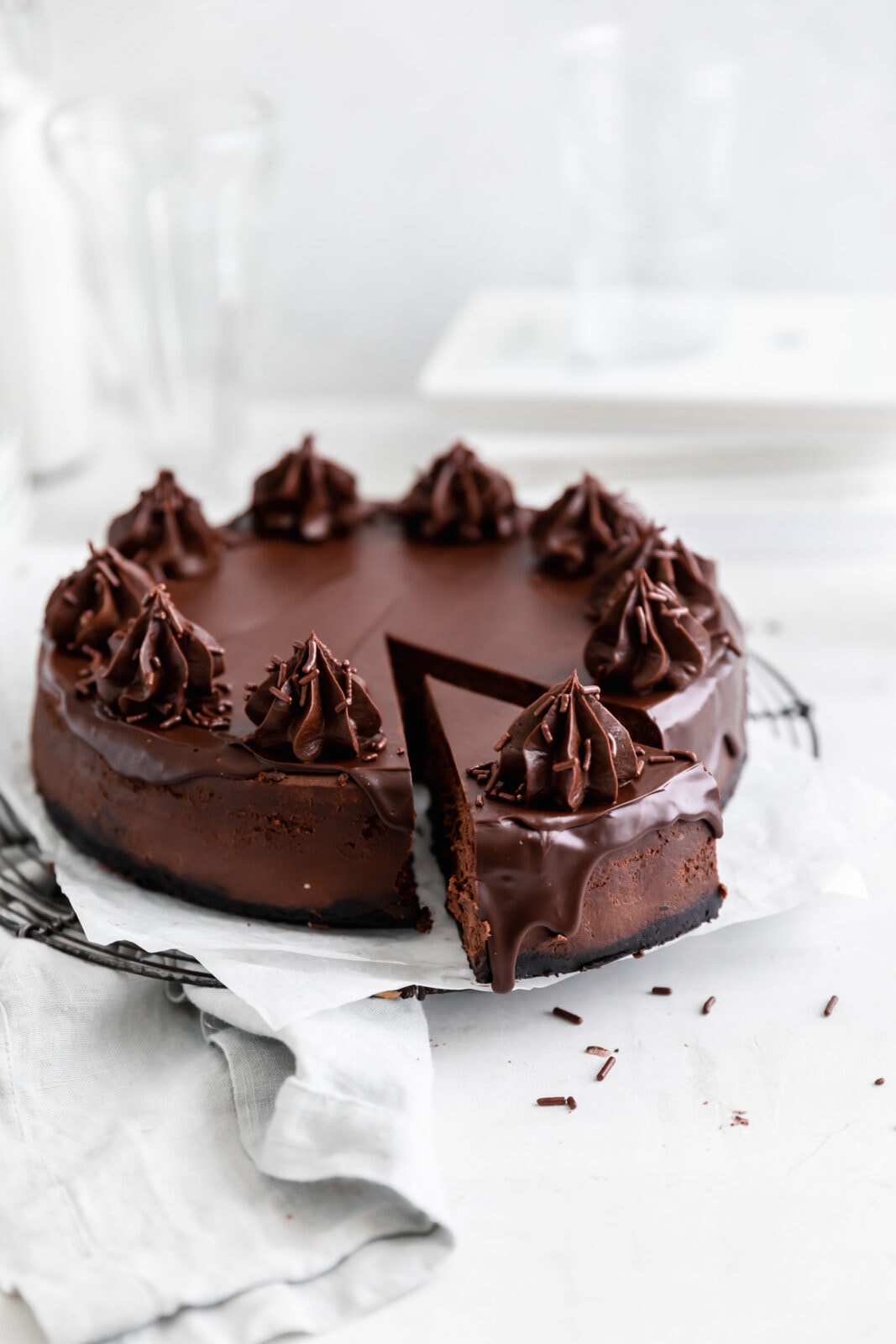 triple chocolate cheesecake