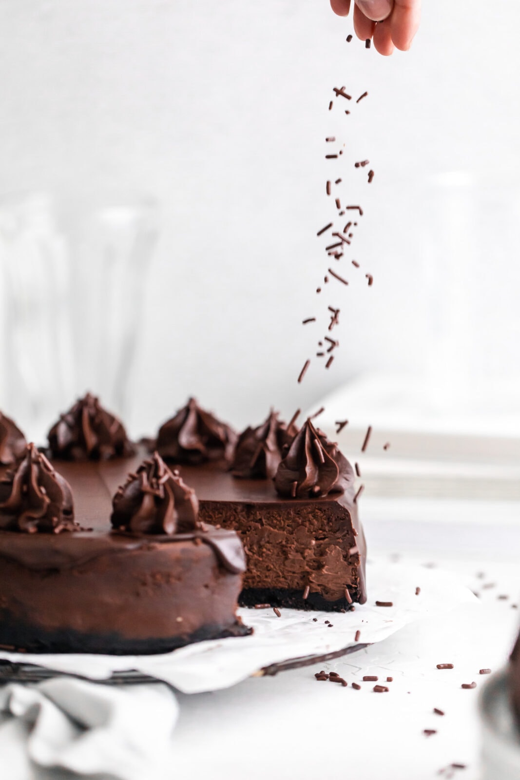 triple chocolate cheesecake