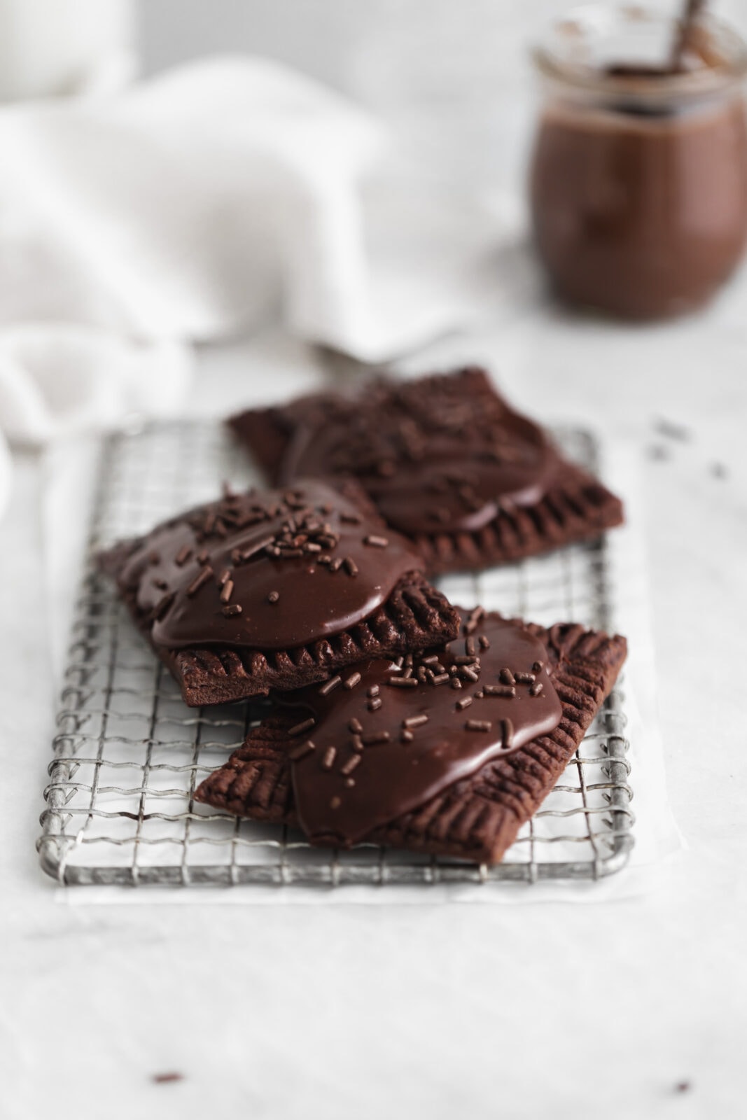 chocolate pop tarts with chocolate filling