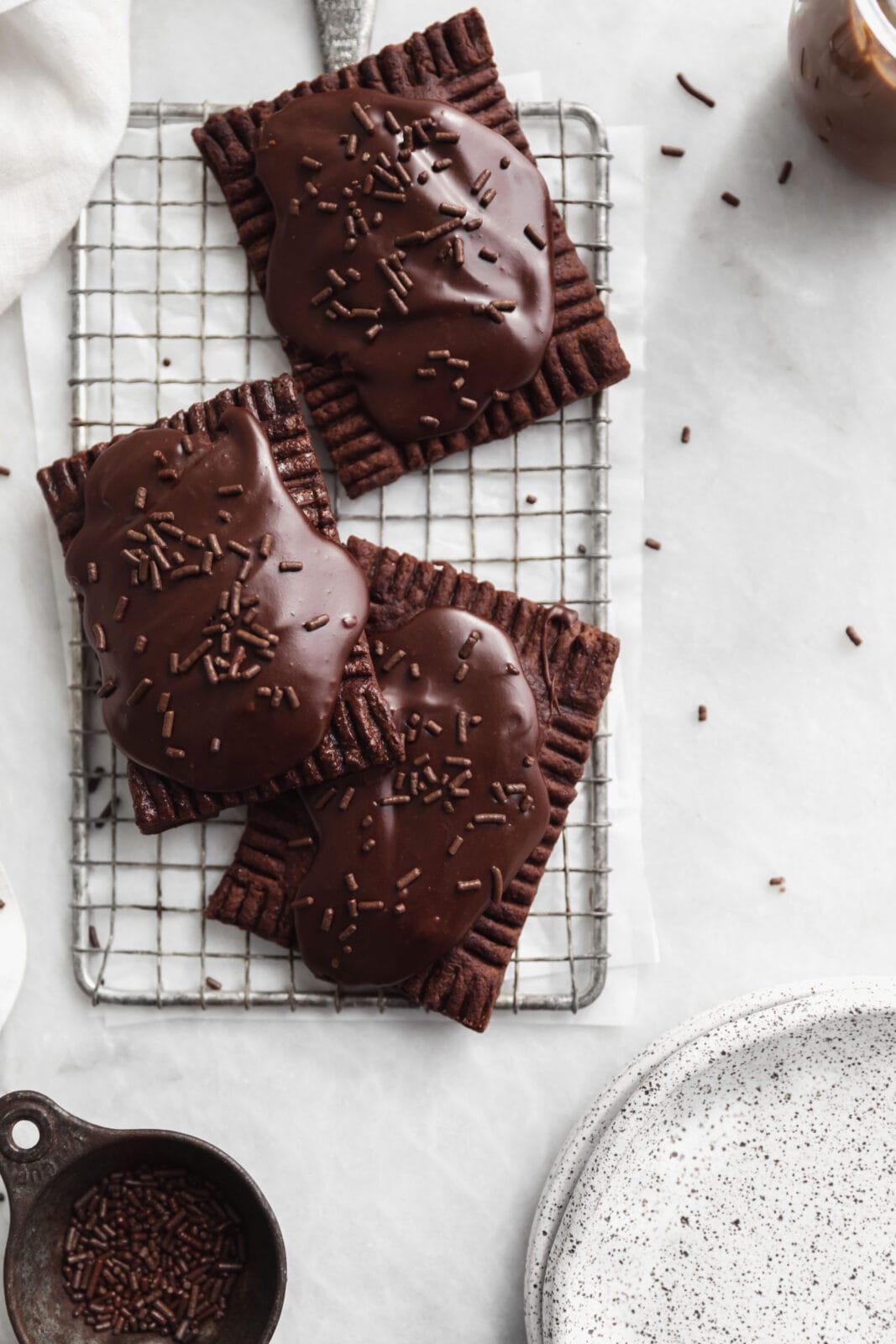 chocolate pop tarts with chocolate filling