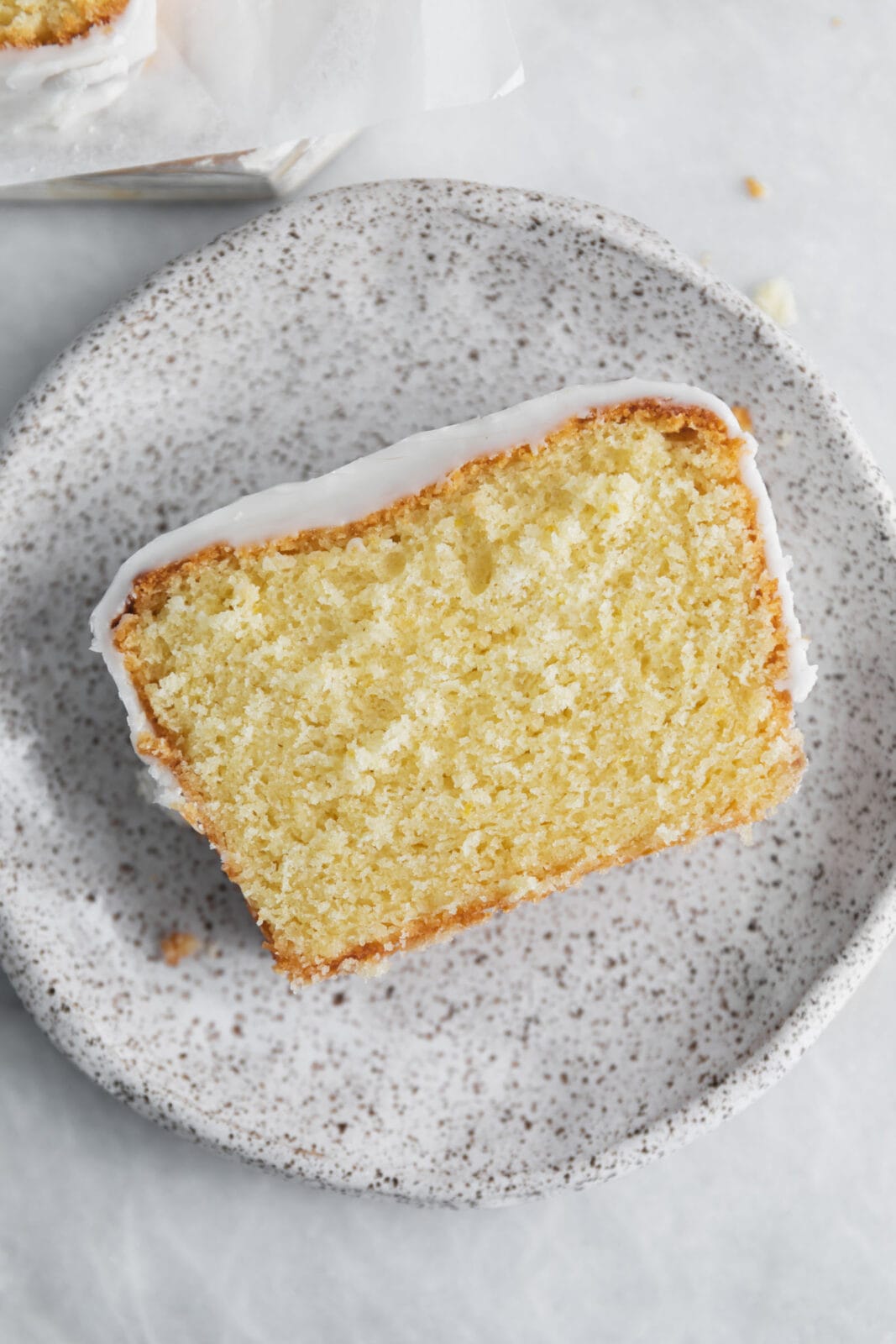 lemon loaf cake slice