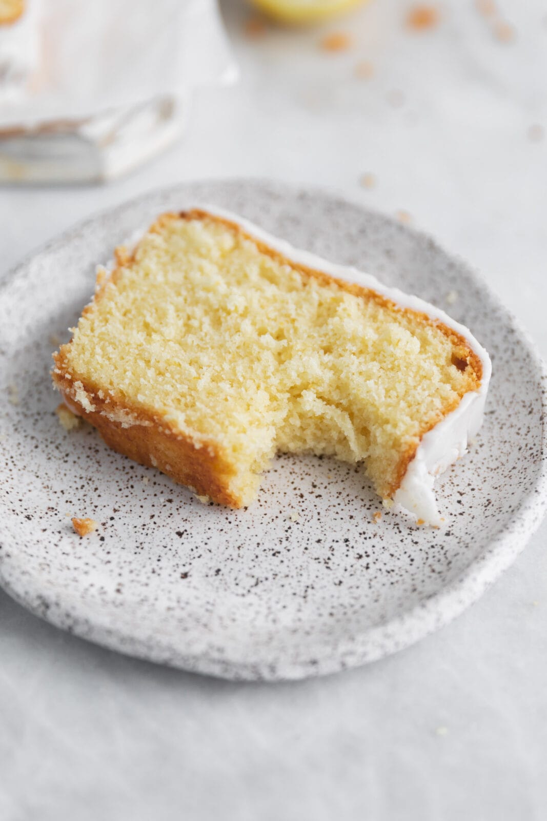 lemon loaf cake with bite