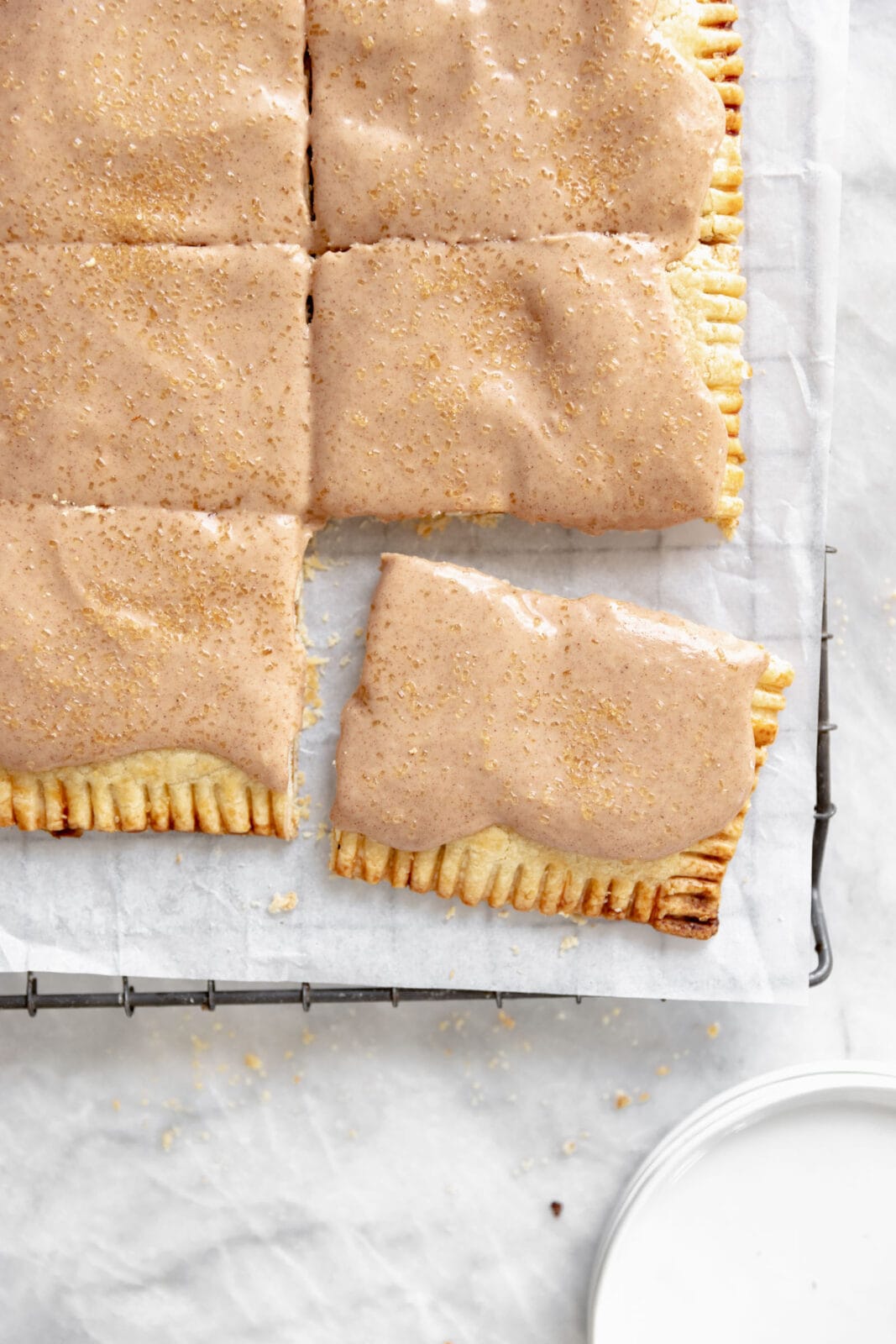 giant pumpkin pop tart with frosting