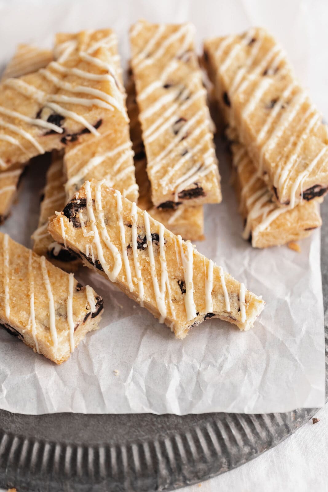 cranberry orange shortbread cookie bars