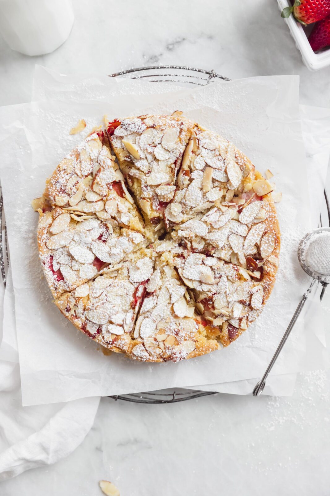 strawberry almond cake