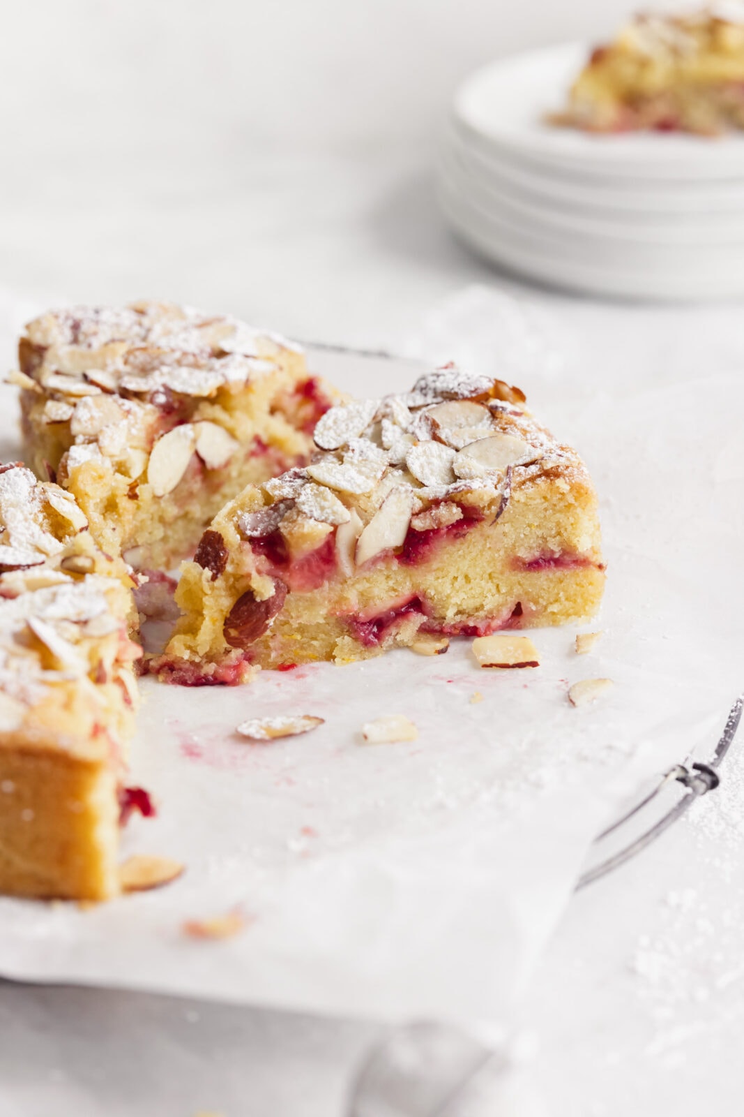 strawberry almond cake