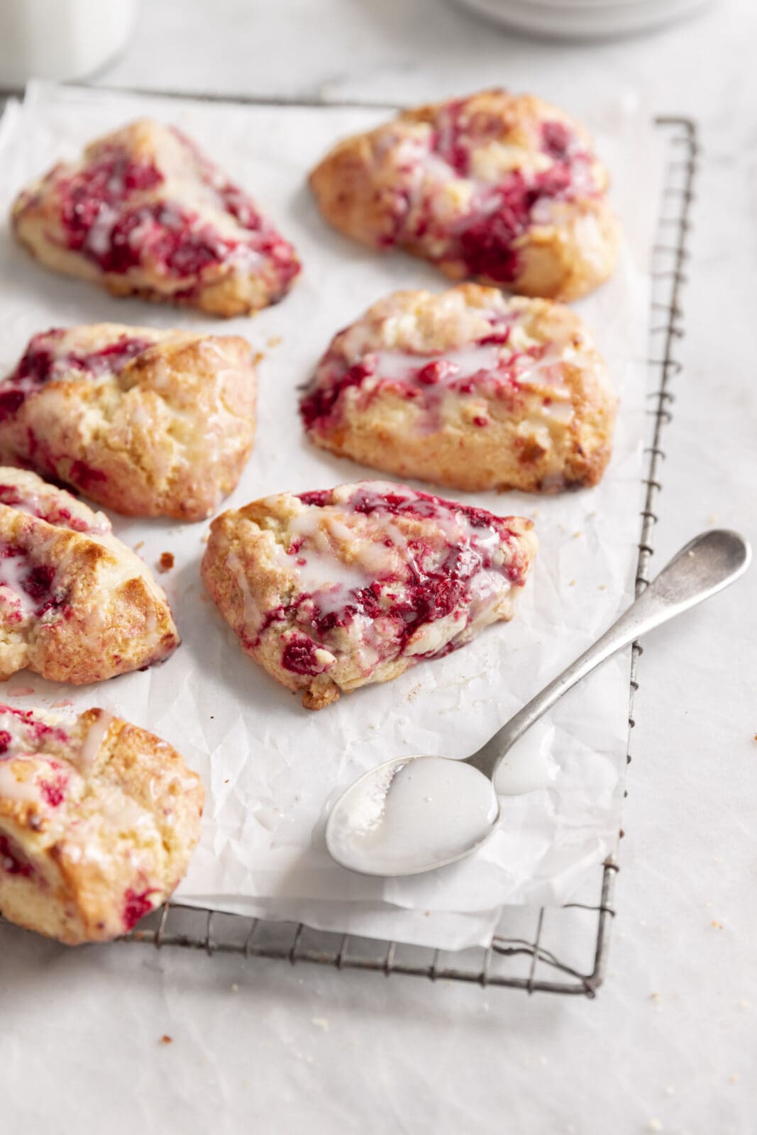 white chocolate raspberry scones