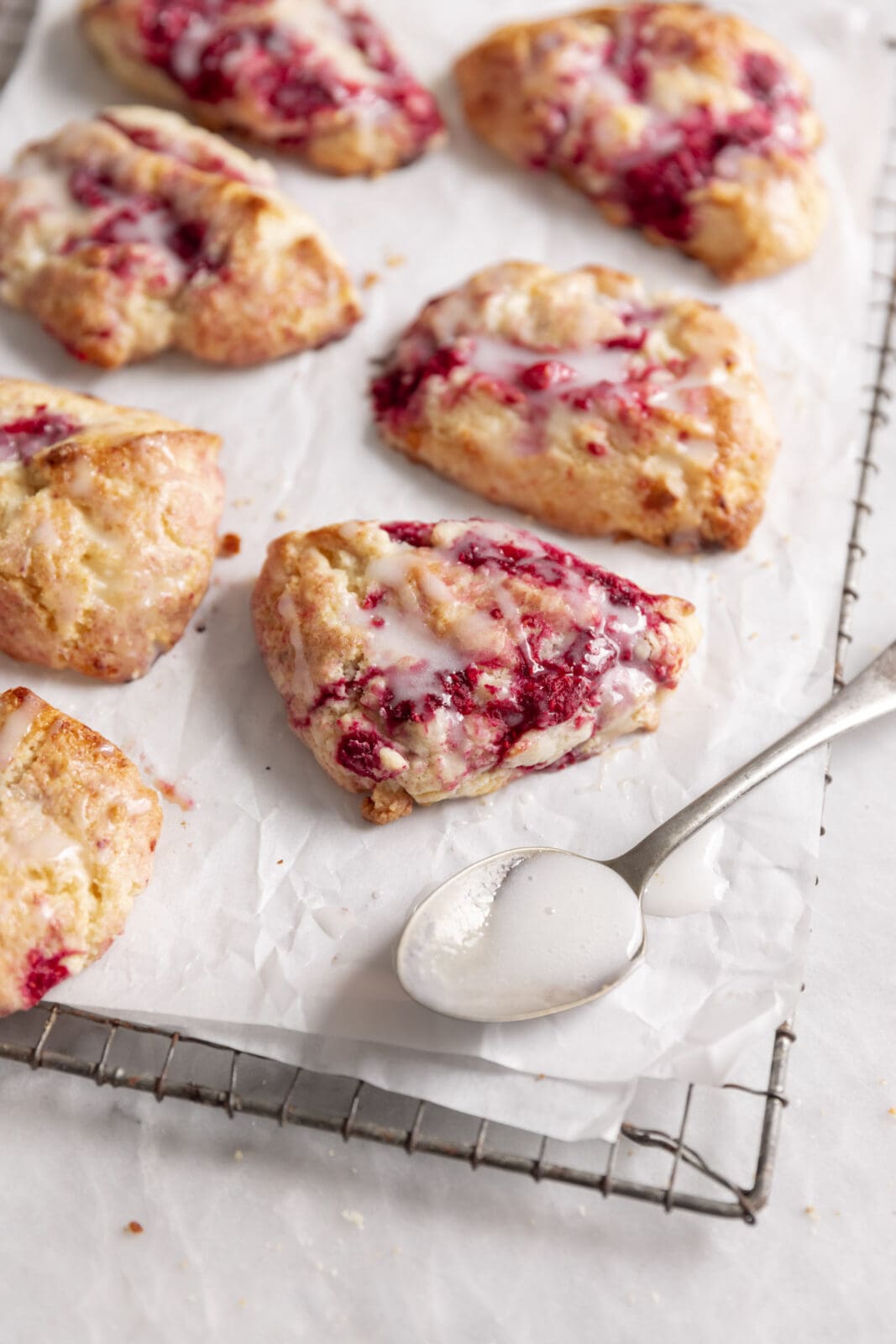 white chocolate raspberry scones