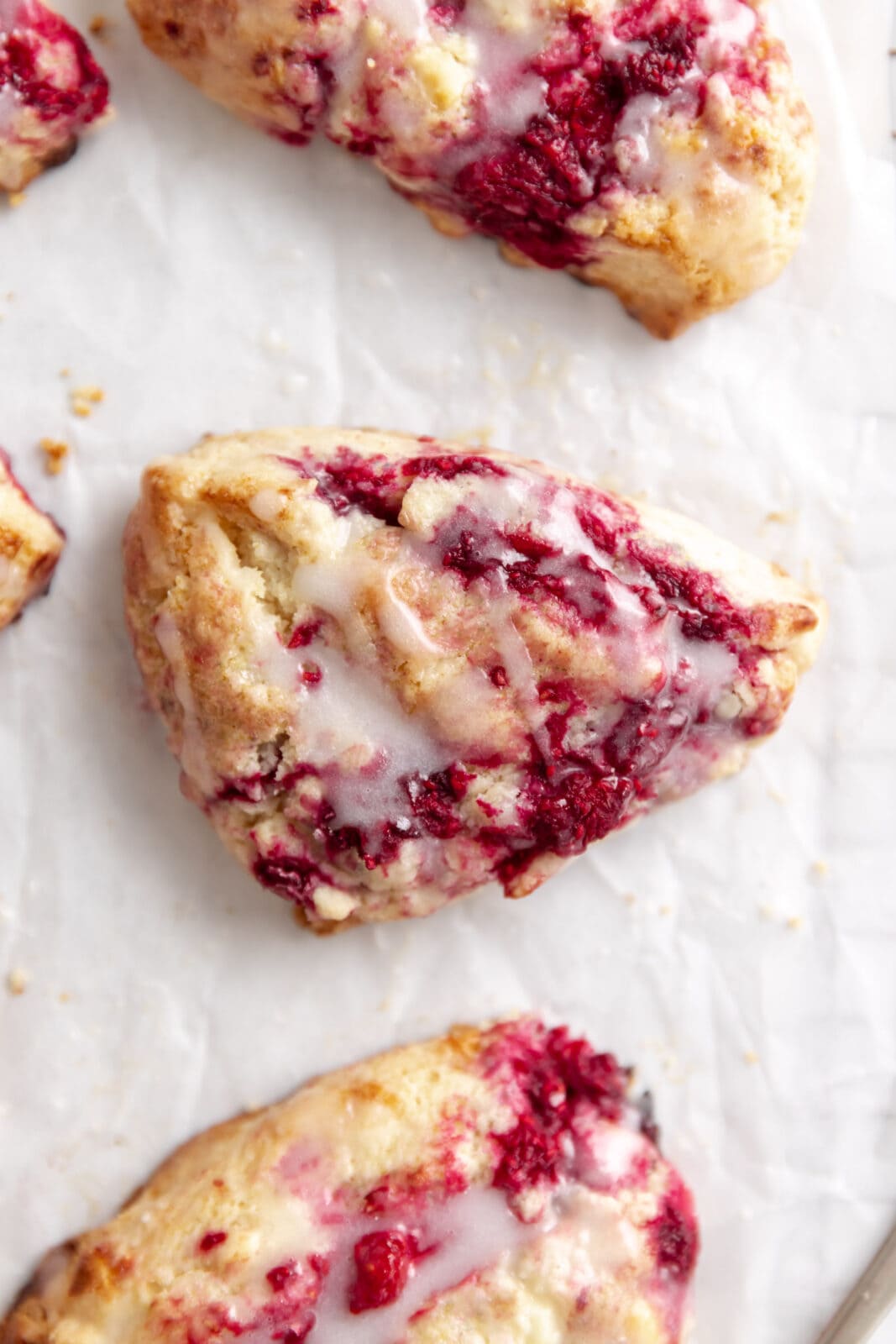 white chocolate raspberry scones