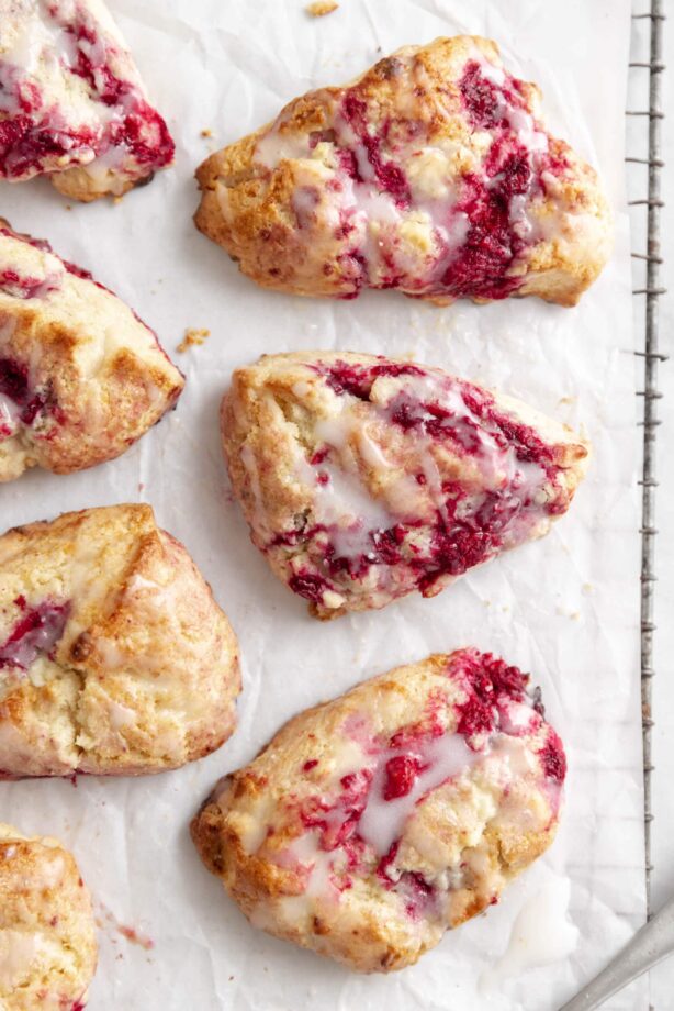 white chocolate raspberry scones
