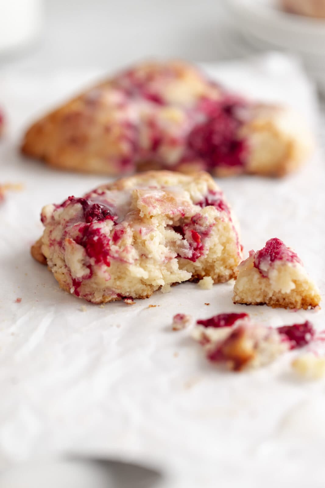 white chocolate raspberry scones