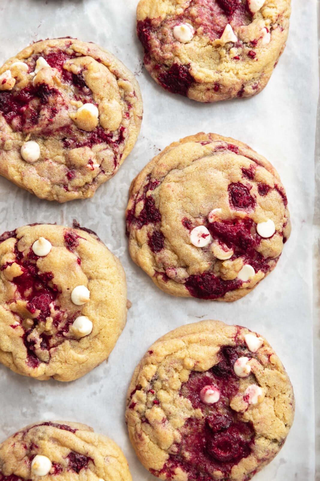 white chocolate raspberry cookies