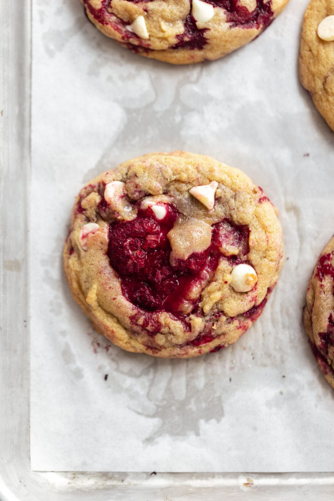 white chocolate raspberry cookies