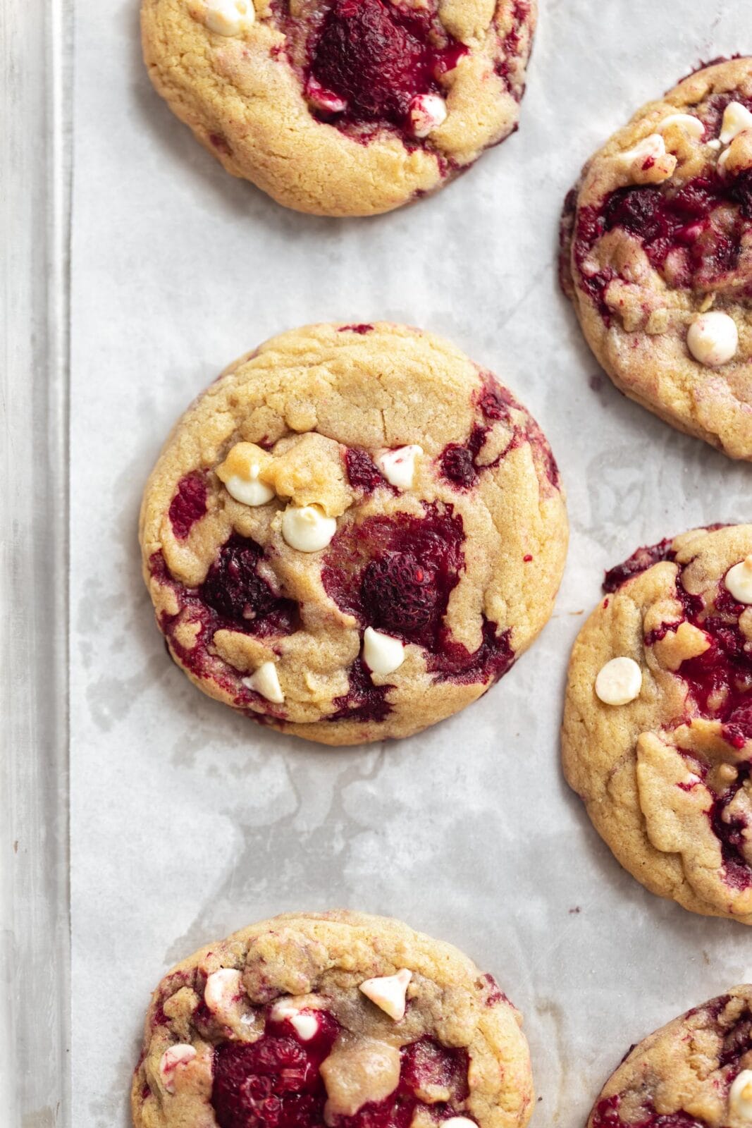 white chocolate raspberry cookies