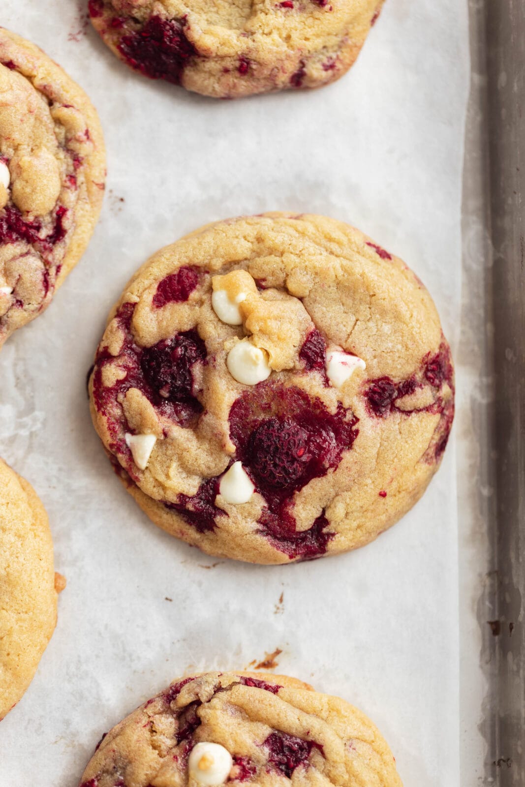 white chocolate raspberry cookies