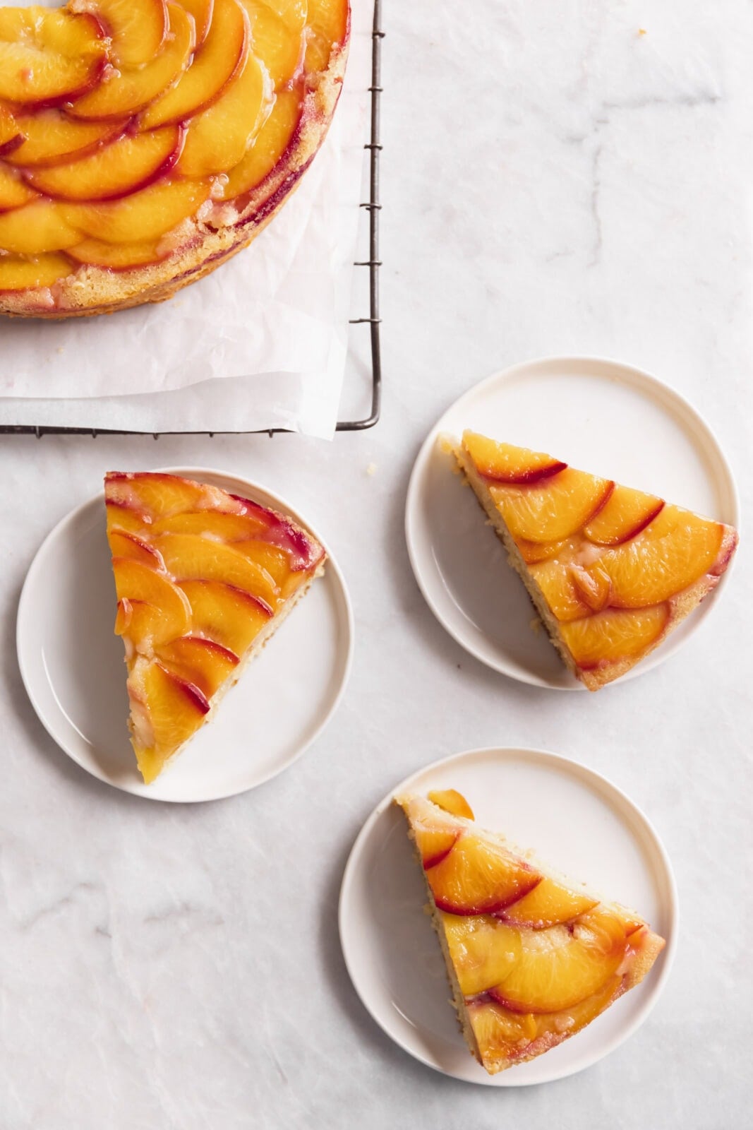 peach upside down cake