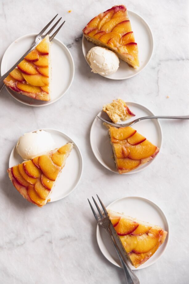 peach upside down cake