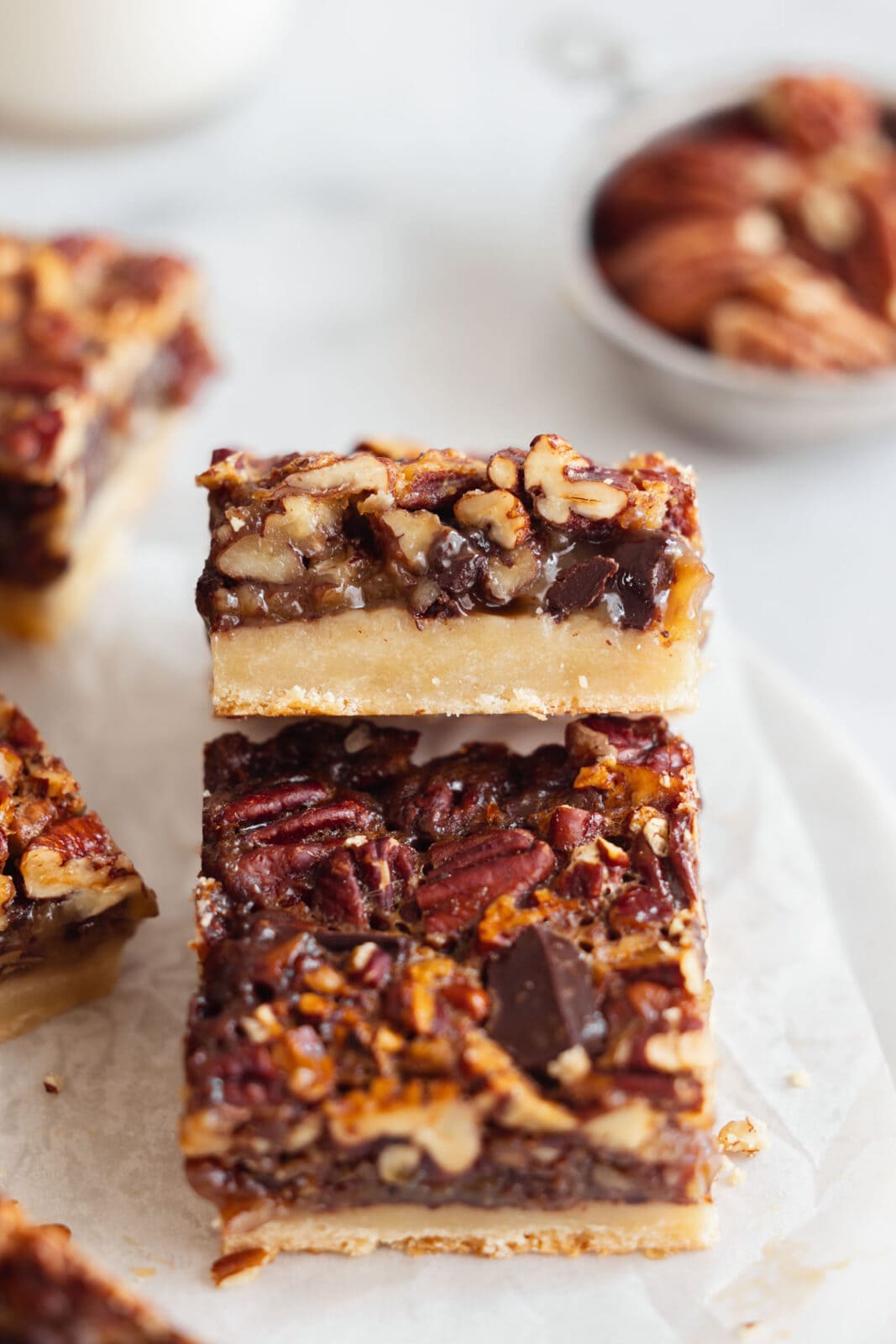 bourbon chocolate pecan pie bars