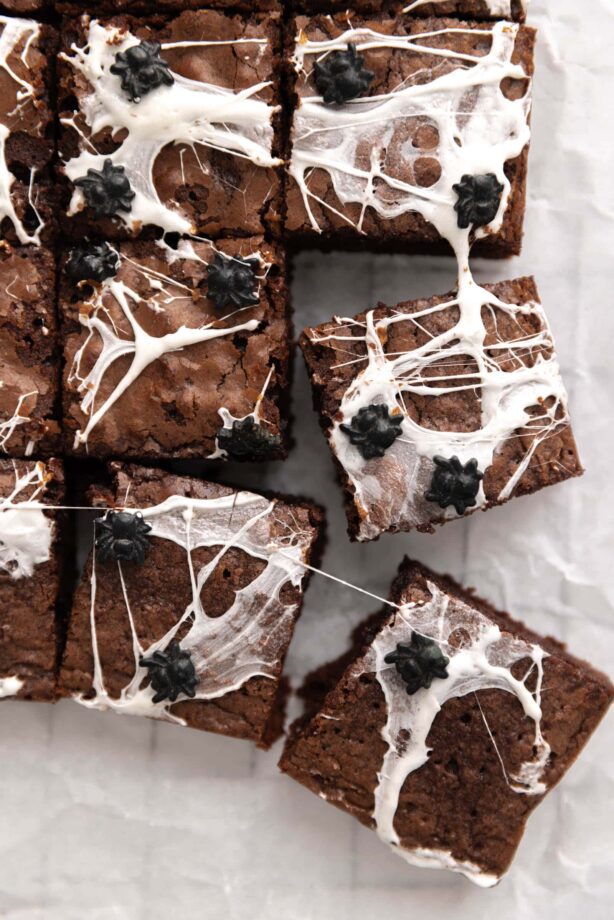 spider web brownies