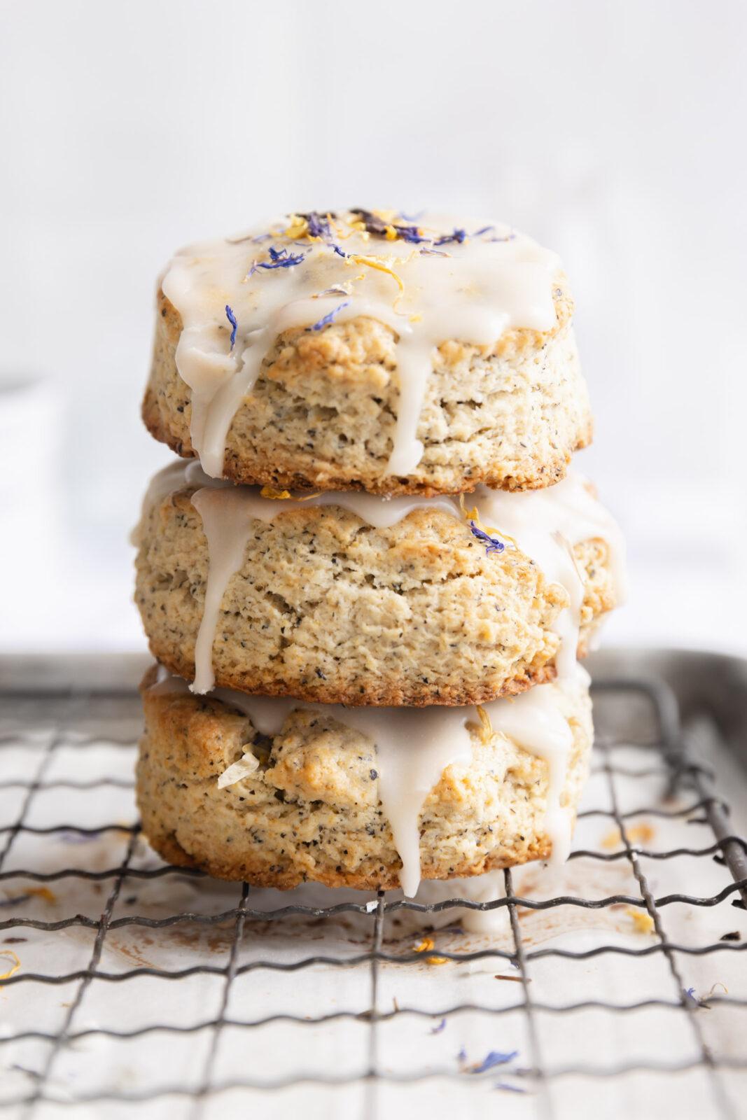 stack of earl grey scones
