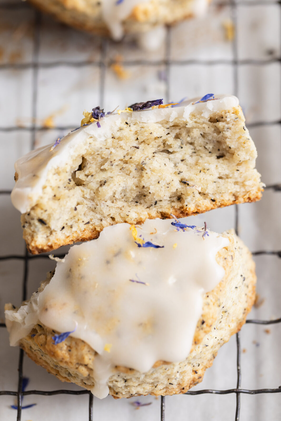 earl grey scone cut in half