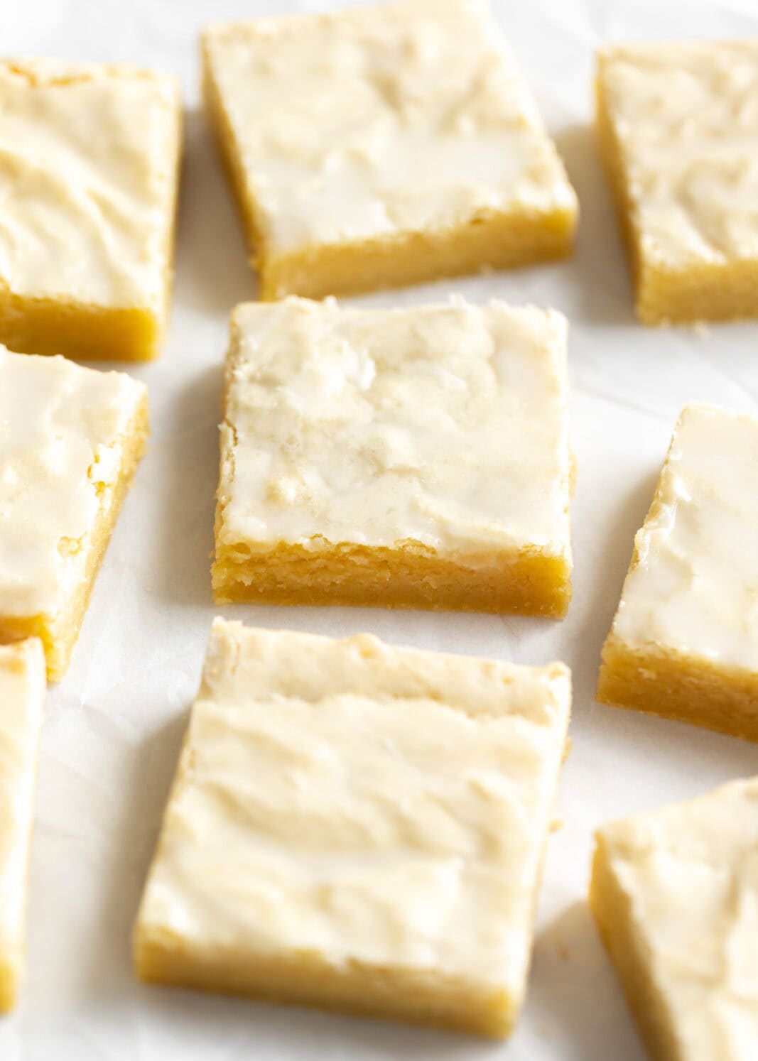 fudgy lemon browies with lemon glaze