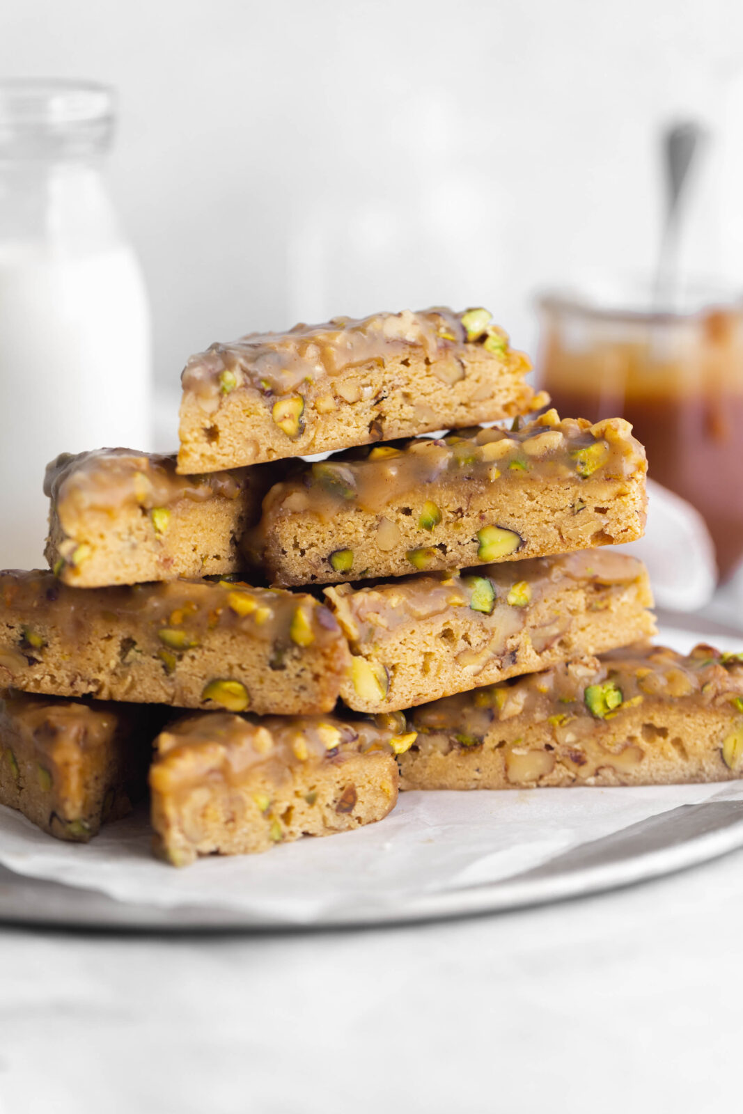 stack of baklava blondies