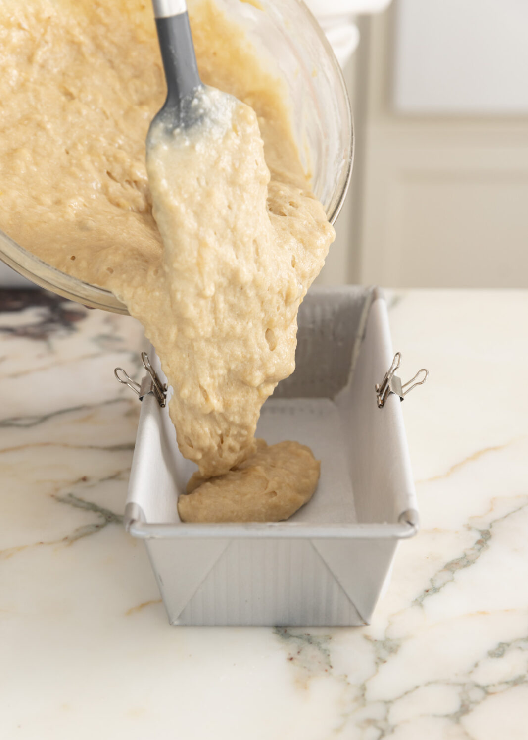 batter going into pan