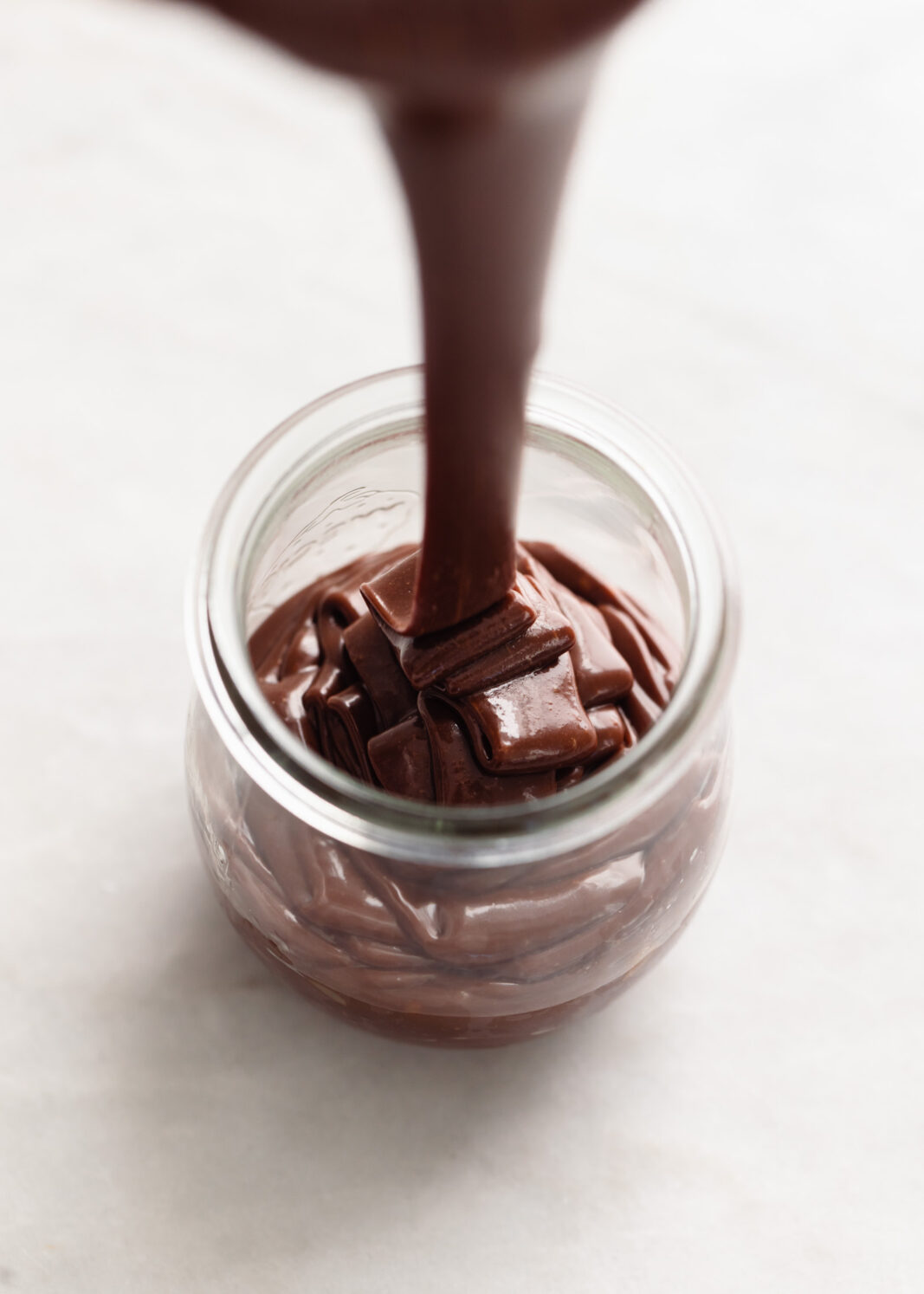 homeamade hot fudge sauce in a jar