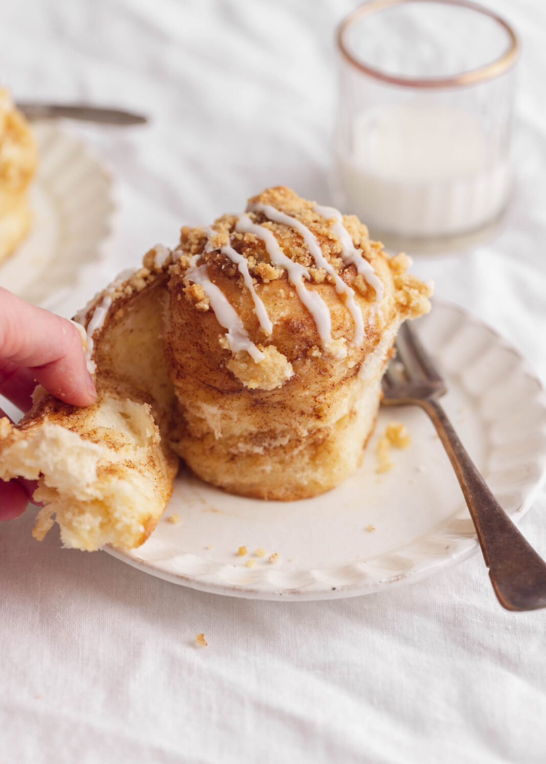 coffee cake cinnamon roll unraveling