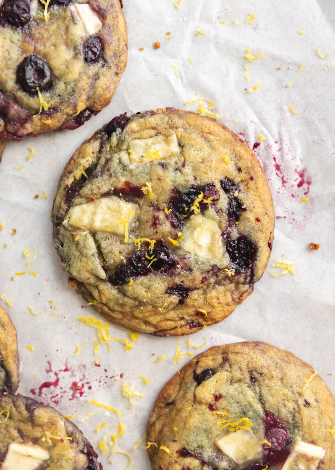 lemon blueberry white chocolate cookies