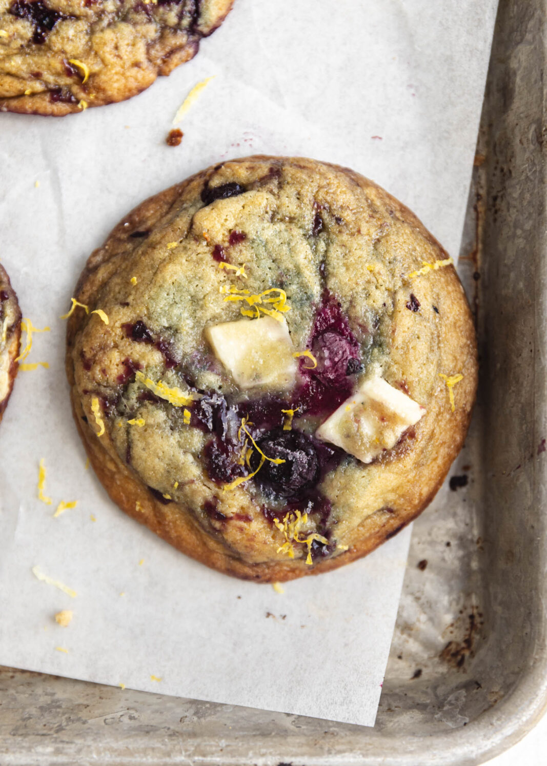 lemon blueberry white chocolate cookies