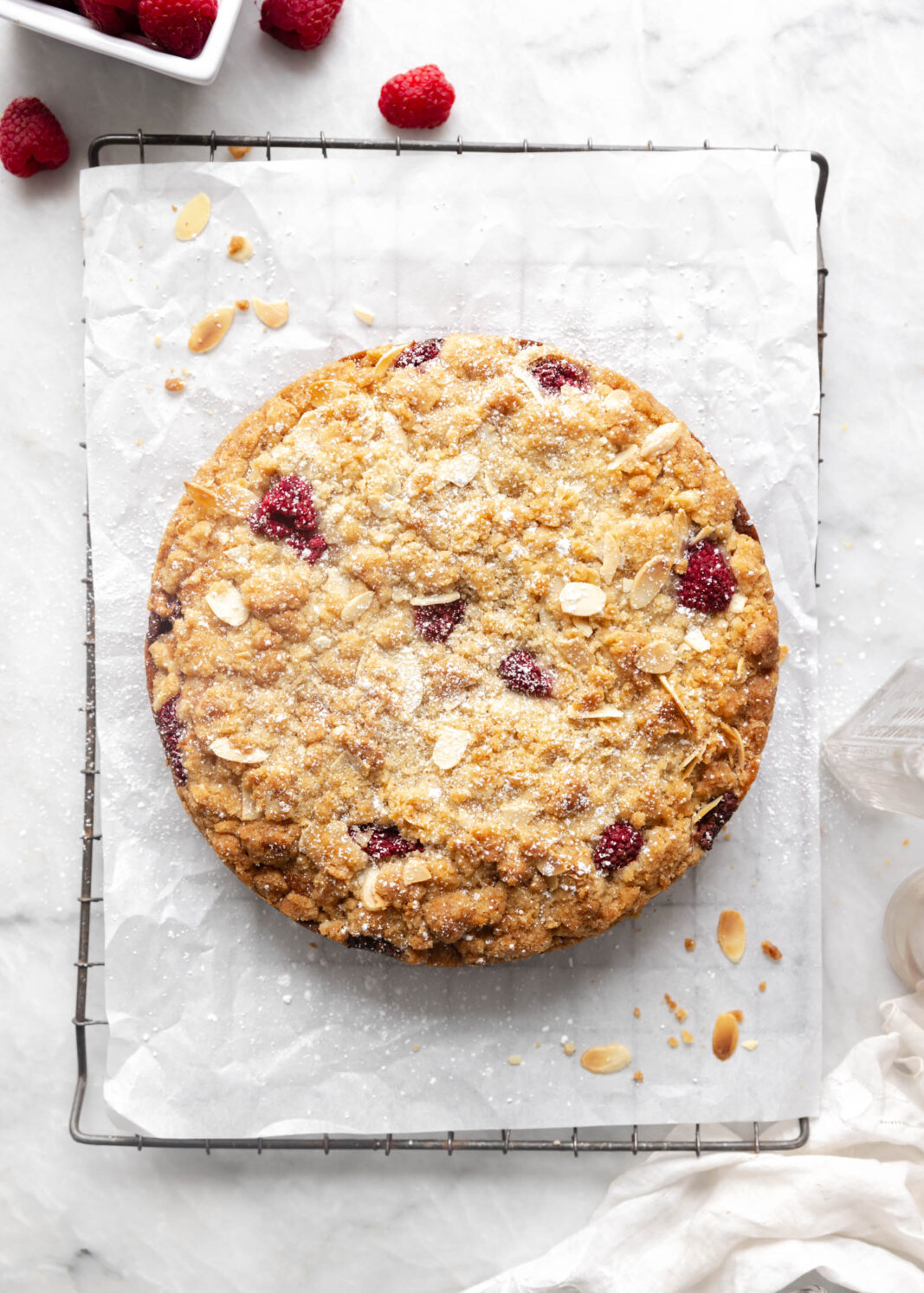 raspberry almond coffee cake