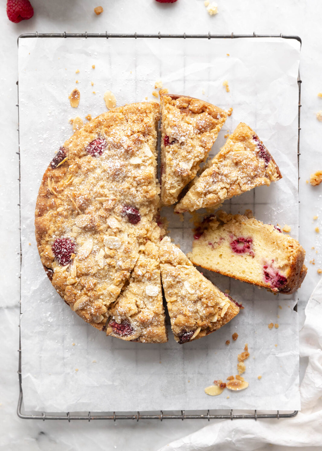 raspberry almond coffee cake